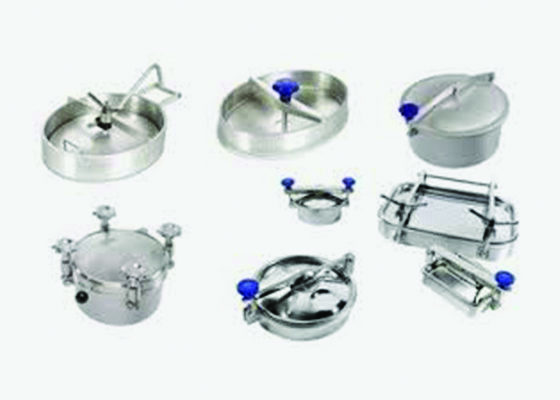 sanitary process components for manways and tanks used in the food and beverage industry